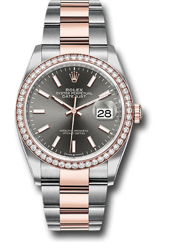 Rolex Steel and Everose Rolesor Datejust 36mm &ndash; 126281RBR Dark Grey