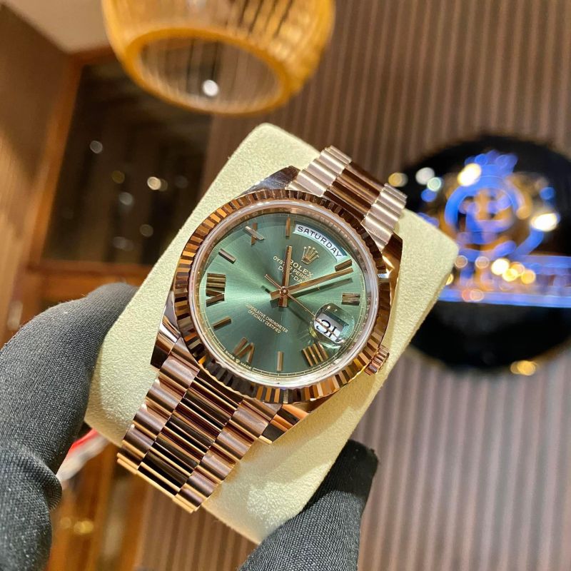 Rolex Day-Date 40mm Rose Gold 228235-0025 Olive