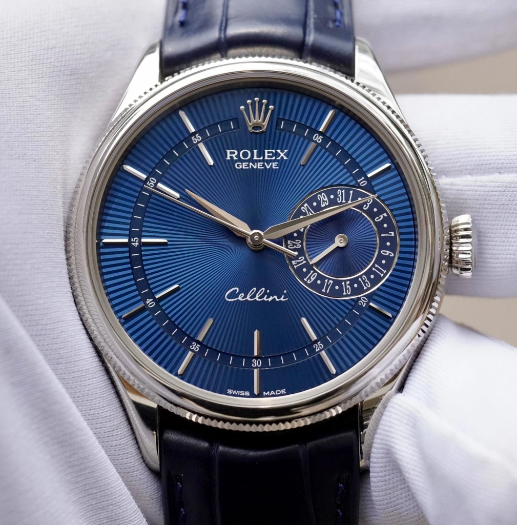 Rolex Cellini Date 39mm White Gold Blue Blue 50519-0011