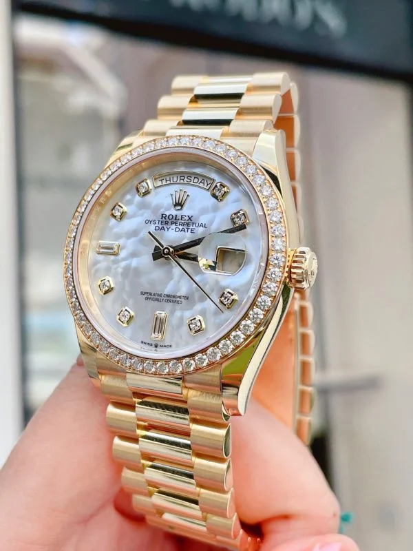 Rolex Day-Date 36mm Yellow Gold 128348-0017 MOP