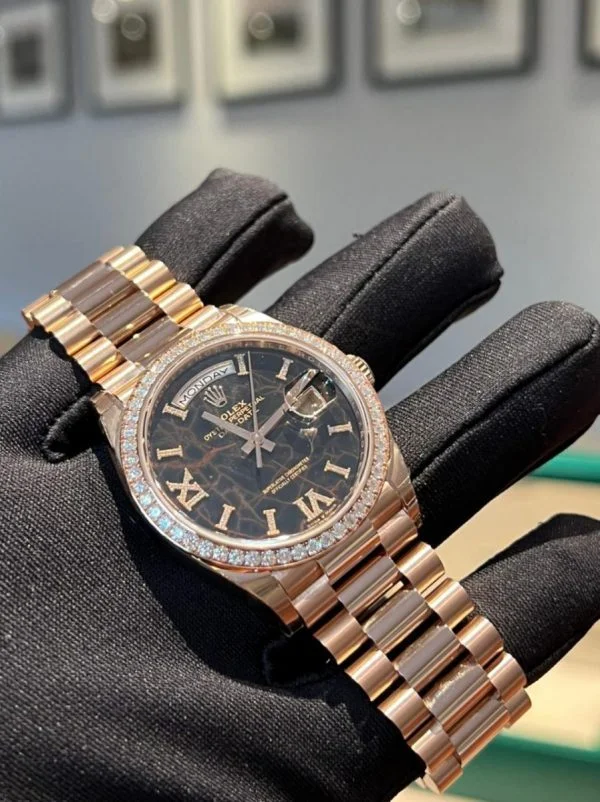 Rolex Day Date 128345RBR-0044 Eisenkiesel 36mm New