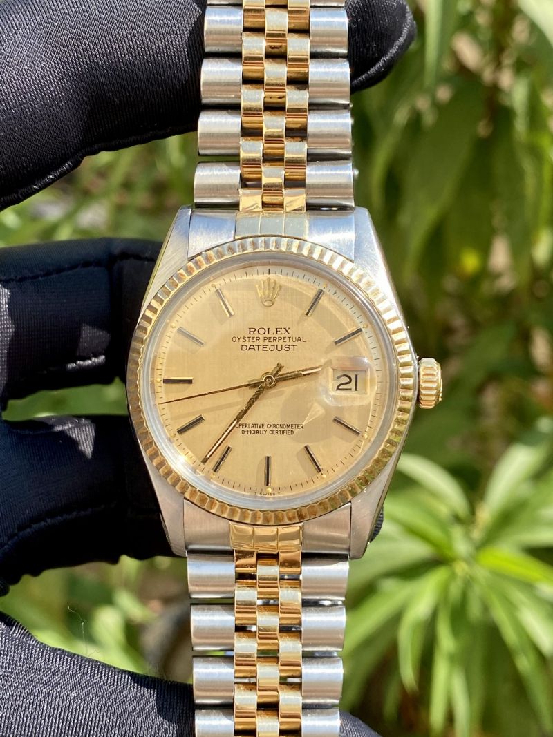 Đồng hồ Rolex Datejust 1601 demi vàng đúc 18k