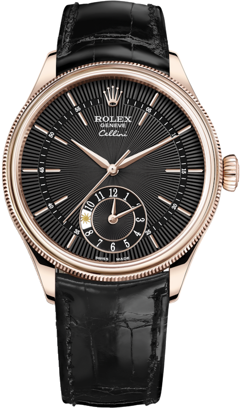 đồng hồ dây da nữ Rolex Cellini Dual Time