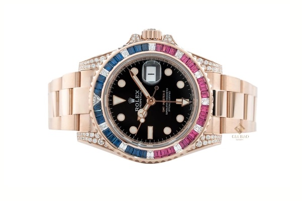Đồng hồ cơ của hãng Rolex GMT Master II Everose Gold 126755Saru Used