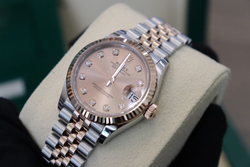 Đồng hồ Rolex Datejust v&agrave;ng hồng 31mm Stainless Steel and Rose Gold 278381-0024 Pink New