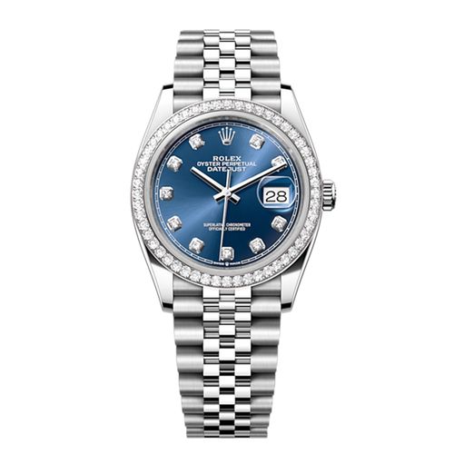 Đồng Hồ Rolex Datejust 36 Dial Blue Benzel Diamond 126284RBR