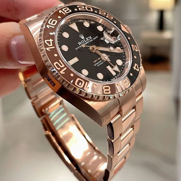 Rolex GMT Master II Everose Gold Black 126715CHNR-0001 New