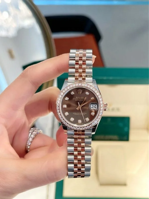Đồng hồ Rolex Datejust v&agrave;ng hồng 31mm Stainless Steel and Rose Gold &ndash; 278381 Chocolate New&nbsp;