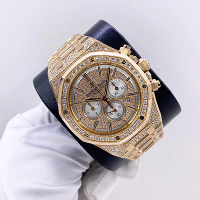 audemars piguet Diamond Outrage Rose Gold Full Sapphire