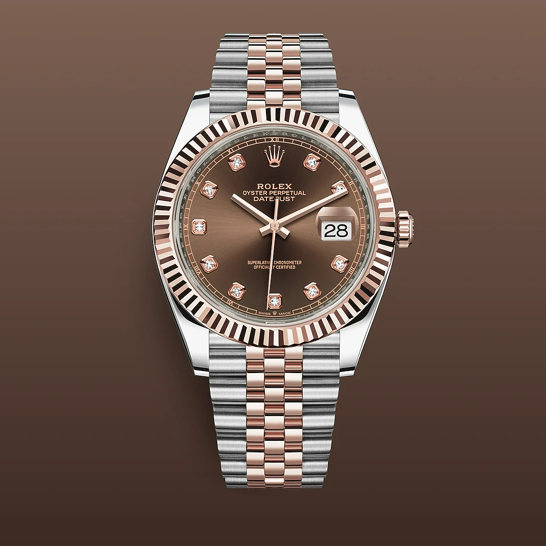 Rolex Datejust 41mm Steel and Everose Gold 126331-0004 Chocolate Dial New