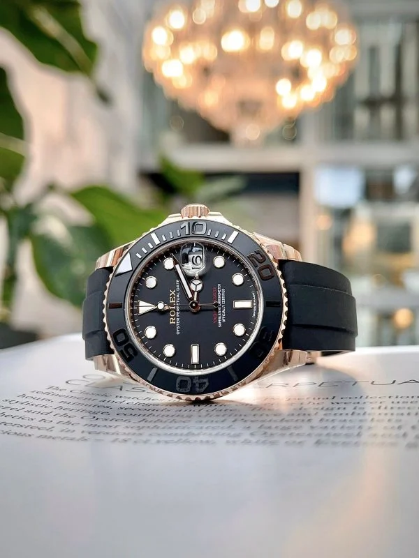 Rolex Yacht-Master 37mm Rose Gold Black 268655-0004 Used