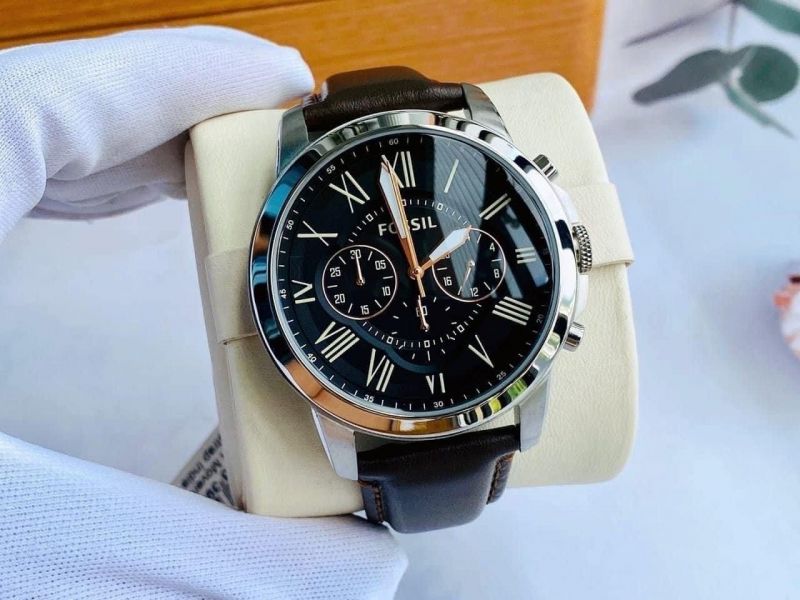 đồng hồ ch&iacute;nh h&atilde;ng gi&aacute; rẻ Fossil Grant Chronograph FS4813